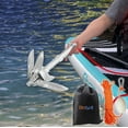 thumbnail image 1 of BeGrit Kayak Anchor 3.5 lb Kit Folding Grapnel Anchor Carbon Steel for Canoe, 1 of 10