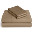 thumbnail image 1 of BeKind Online 300-Thread-Count Twin Size Taupe Color Organic Sheet Set 18" Extra Deep Pockets 4-Piece Pure Cotton, 1 of 7