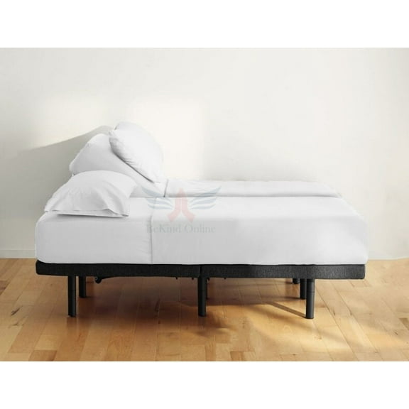 BeKind Online 5-Piece 700 Thread Count Organic Cotton Sateen 21-Inch Deep Pockets Split California King Sheet Set - White