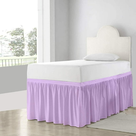 BeKind Online College Dorm Bed Skirt 1000-TC, 100% Egyptian Cotton 46 inch Drop - Lilac Solid