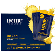 BeMe Be Zen Magnesium Glycinate & L-Theanine Stress Relief & Sleep Supplement - 30 Sachets