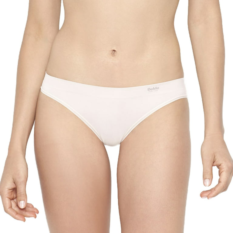 BeMe NYC Women's Invisibles Bikini Panties Small Really Nude