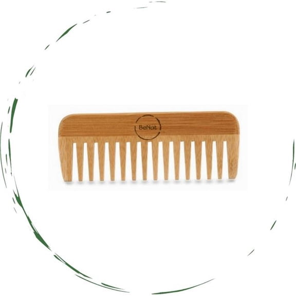 BeNat D0102HEYUD7 Handcrafted Bamboo Comb - Brown