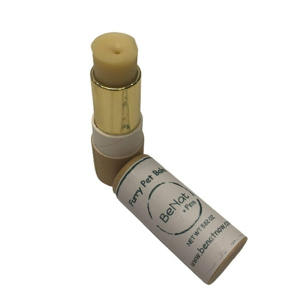BeNat Pets. Furry Pet Balm. Soothes, Heals, moisturizes and Protects noses and Paws. 0.9 oz. Low-Waste Tube.