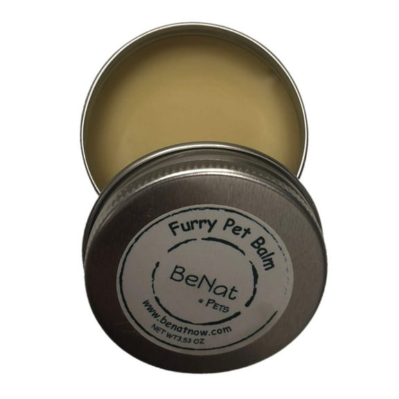 BeNat Pets. Furry Pet Balm. Soothes, Heals, moisturizes and Protects noses and Paws. 0.9 oz. Reusable Case.