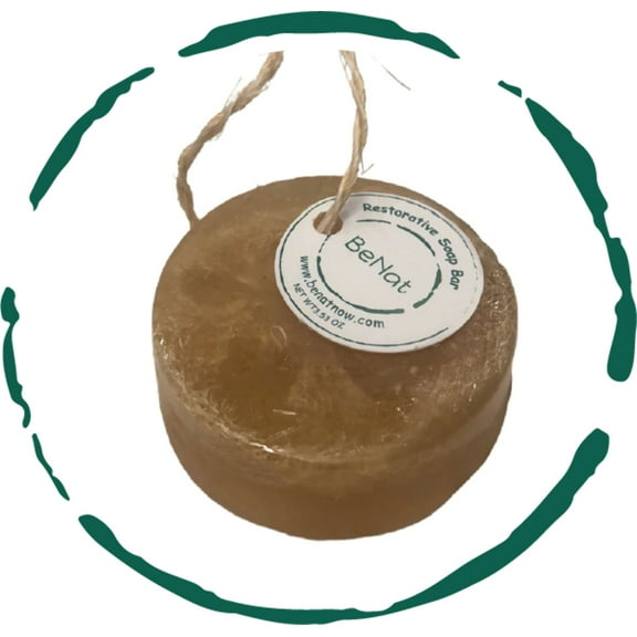 BeNat Restorative Natural Soap Bars 100% Organic Body Wash for Men and Women Bath Soap Bar Oat, Olive, and Coconut Essential Oil Bar Soap for Soothing Face Wash