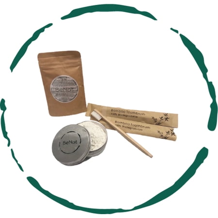 BeNat. Tooth Powder Bundle. 3-Pack. All-Natural Ingredients. No Flouride. For Women & Men