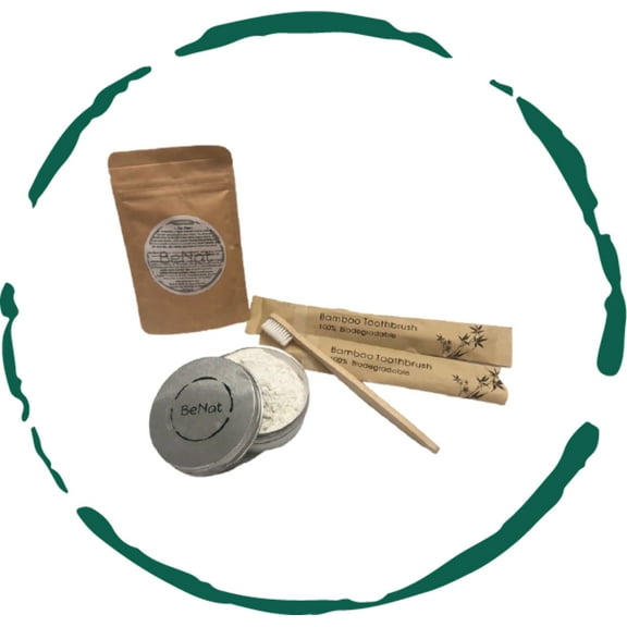 BeNat. Tooth Powder Bundle. 3-Pack. All-Natural Ingredients. No Flouride. For Women & Men