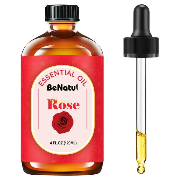 Rose Scented Fragrance Oil, 4 fl oz (120ml), Home Fragrance for Diffusers, Candles, and DIY Crafts