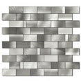 thumbnail image 1 of BeNice Peel and Stick Backsplash Kitchen Wall Tile Stickers Metal Panel Gray, 1 of 10