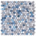thumbnail image 1 of BeNice Peel and Stick Backsplash Tiles for Kitchen Hexagon Metal Mosaic Blue, 1 of 10