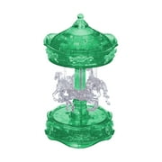 BePuzzled 3D Crystal Puzzle - Carousel Green/White 83 Pcs