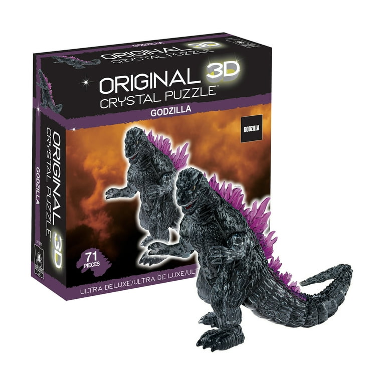Free Shipping! BePuzzled Godzilla 3D Crystal Puzzle 71 Pcs Mini