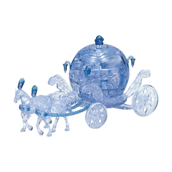 BePuzzled 3D Crystal Puzzle - Royal Carriage (Blue/White): 67 Pcs