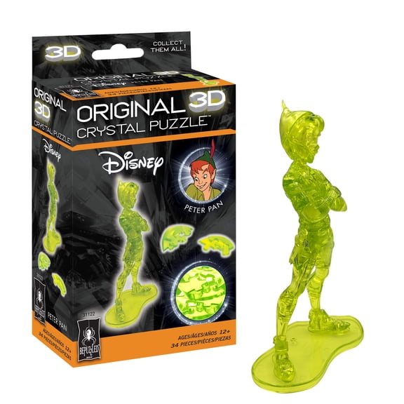 Disney Peter Pan Original 3D Crystal Puzzle from BePuzzled, Ages 12 and Up