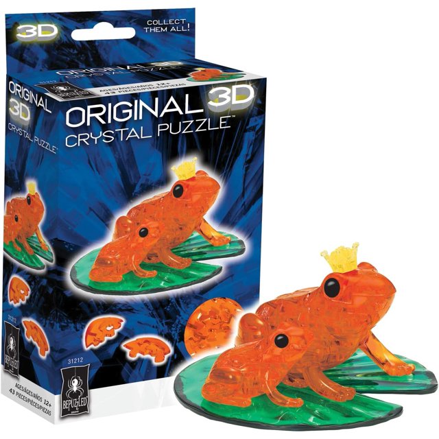 BePuzzled Frog Original 3D Crystal Puzzle, Collect Them All, for