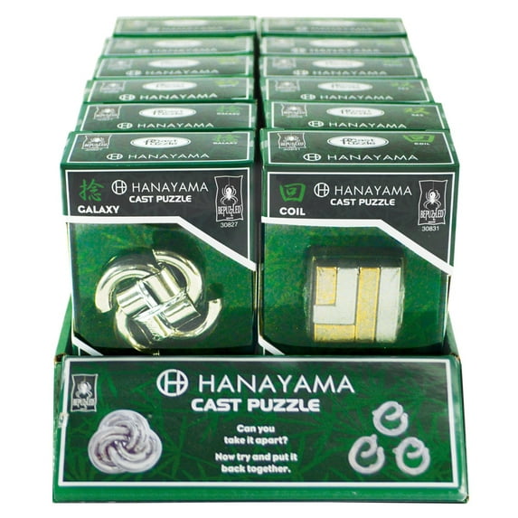 BePuzzled Hanayama Cast Puzzles-12 Piece Assortment