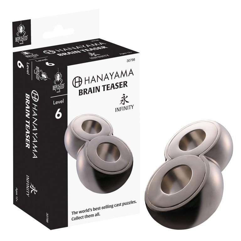 Hanayama, Metal Brainteaser Puzzle, Infinity Level 6, Ages 12+