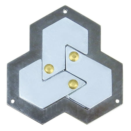 BePuzzled, Hexagon Hanayama Metal Brainteaser Puzzle Level 4 Ages 12+