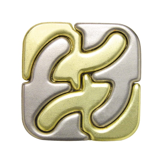 BePuzzled, Square Hanayama Metal Brainteaser Puzzle Level 6 Ages 12+