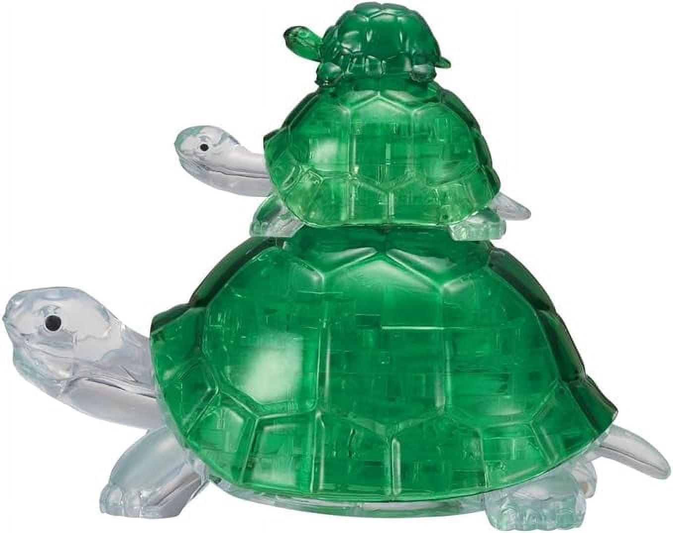 Crystal Clear 3D Turtles Puzzle for 3 Players