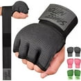 thumbnail image 1 of BeSAVAGE Boxing Hand Wraps Gel Padded Inner Gloves with Wrist Wraps for MMA, Muay Thai, Kickboxing, Training Black(L/XL), 1 of 6