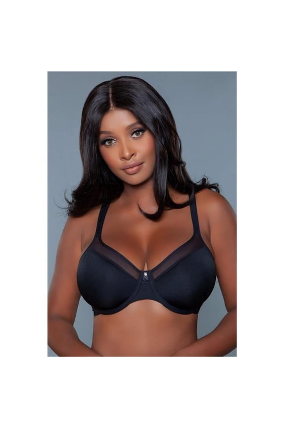 BeWicked 2215-BLK-36F Kristy Full Coverage Bra, Black - Size 36F