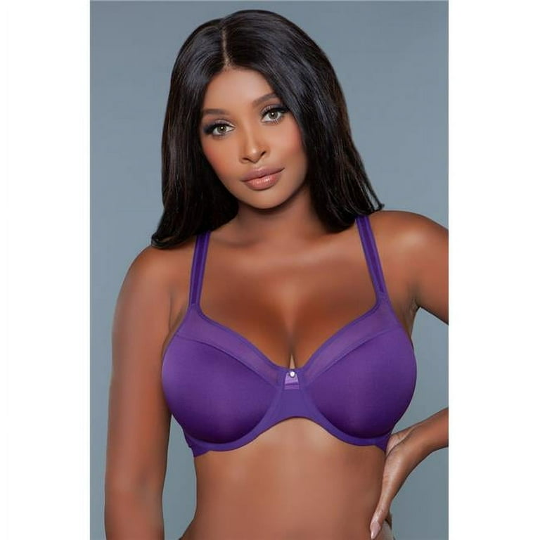 BeWicked 2215-PUR-40F Kristy Full Coverage Bra, Purple - Size 40F 