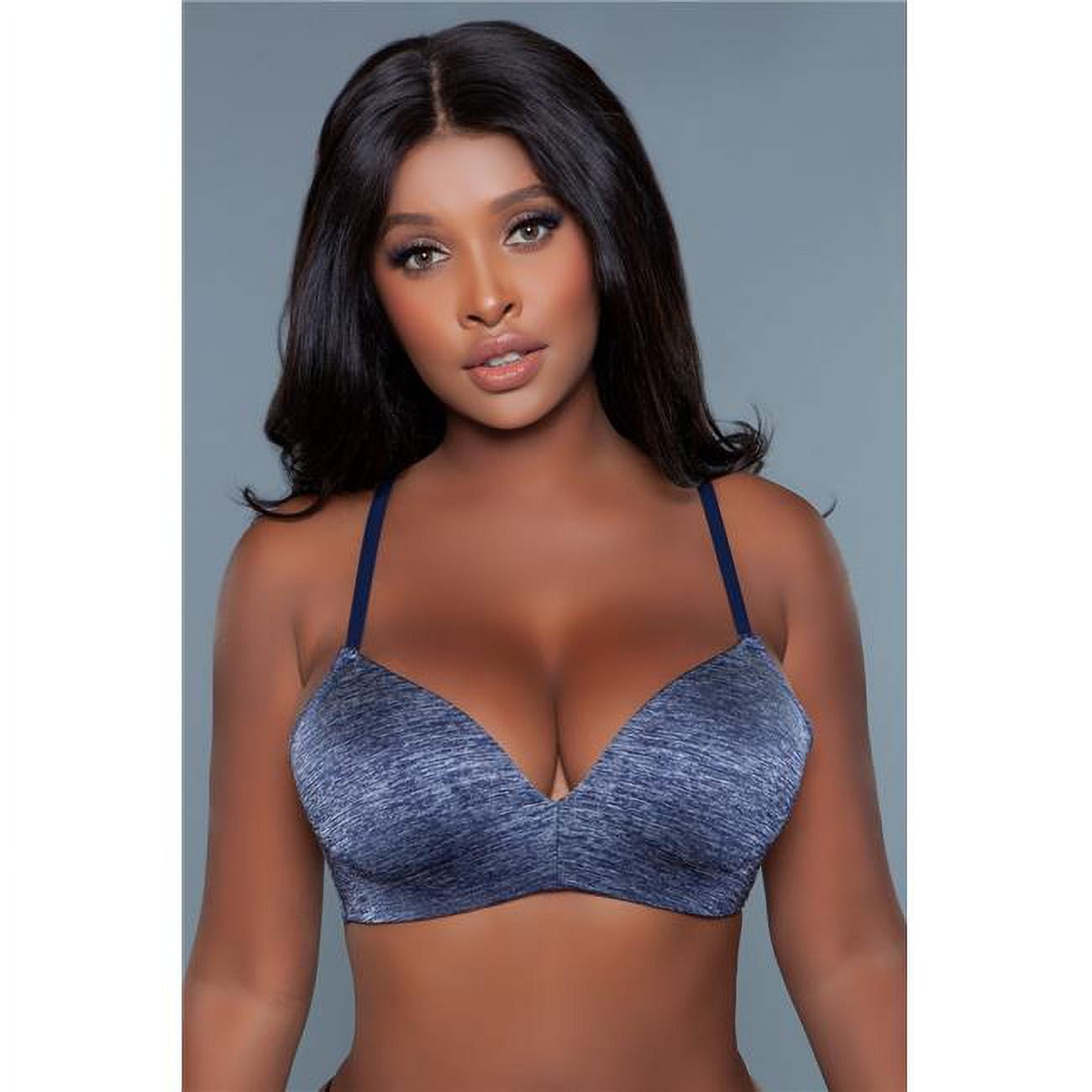 BeWicked 2219-BL-34D Miss Me Bra, Blue - Size 34D 