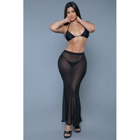 BeWicked 2412-BLK-L-XL Genesis Cover-Up Skirt for Women, Black - Large-Extra Large