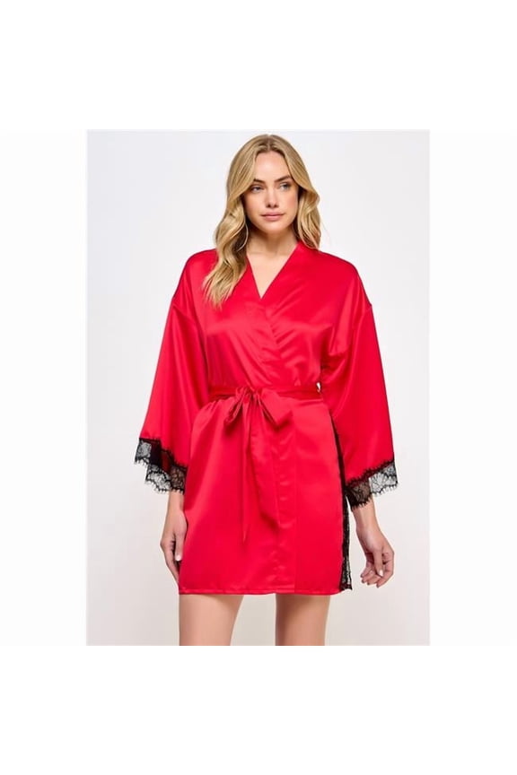 BeWicked  Isadora Robe, Red - 1X & 2X