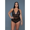 thumbnail image 1 of BeWicked 2268-BLK-XL Jolene Elegant Lace Bodysuit for Women, Black - Extra Large, 1 of 5