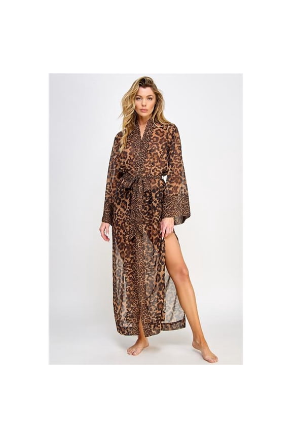 BeWicked Juliana Robe, Leopard - Large & Extra Large