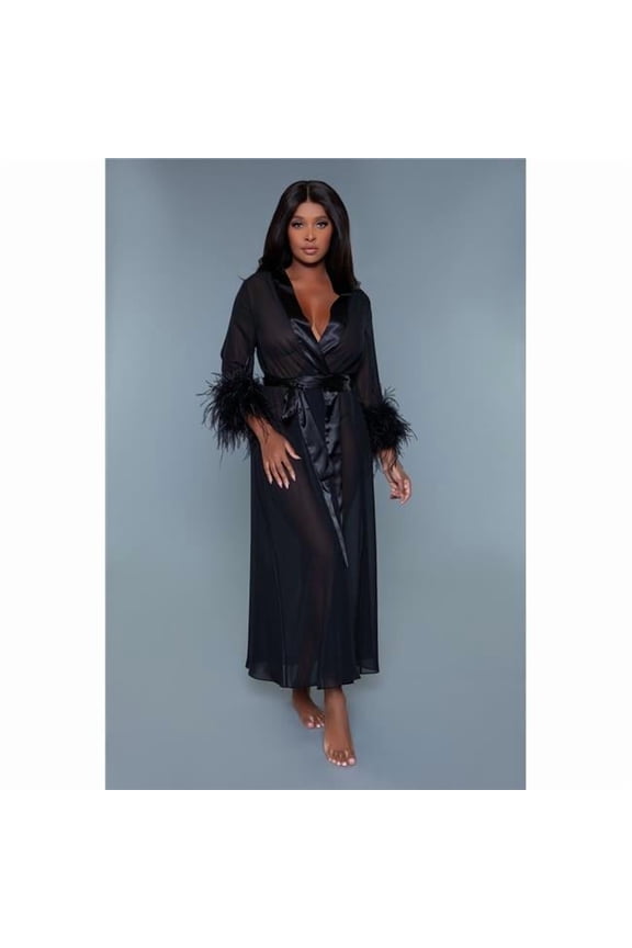 BeWicked  Sahar Robe, Black - One Size