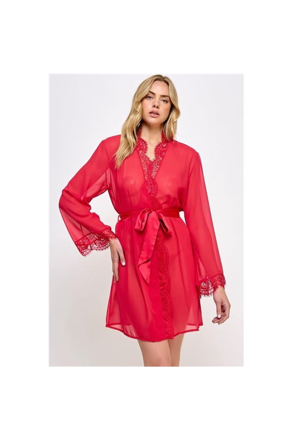 BeWicked  Vivian Robe, Red - Large & Extra Large