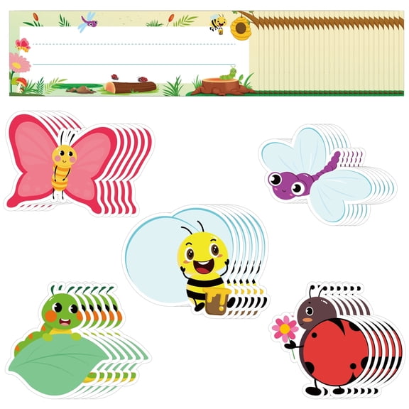 Insect Nameplates for Back to School Teaching Rewards,60pcs