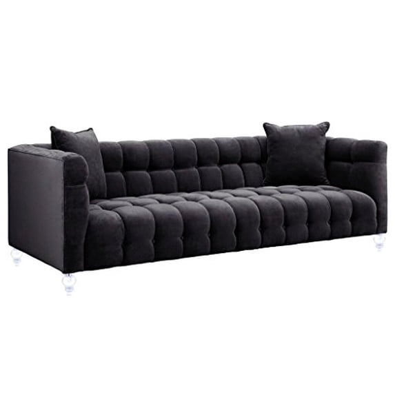 Bea Grey Velvet Sofa