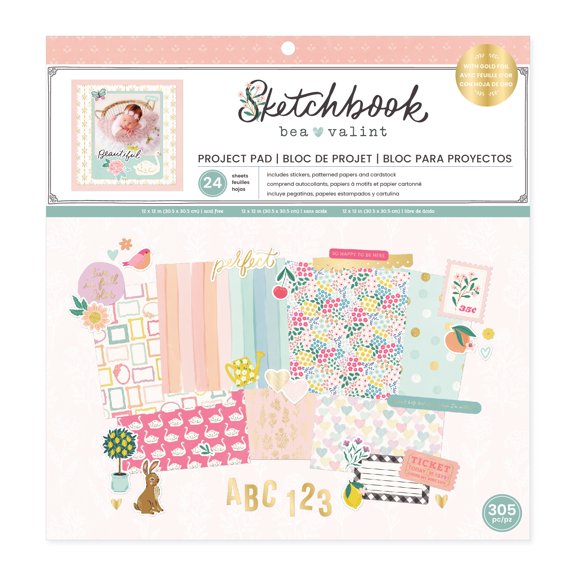 Bea Valint Sketchbook Project Pad 12"X12"-24 Sheets
