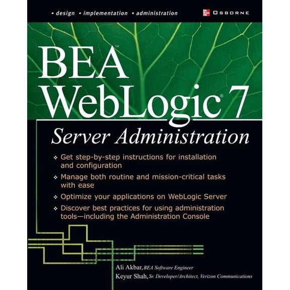 Bea Weblogic 7 Server Administration, (Paperback)