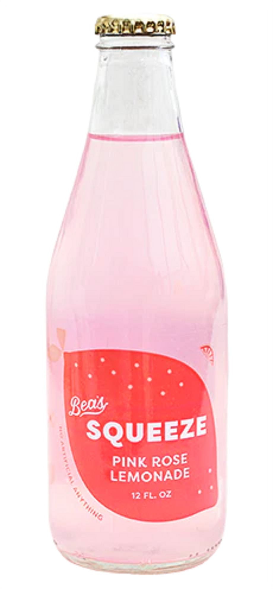 Bea's Squeeze Classic Cane Sugar Pink Rose Lemonade, 12Pack Case 12 fl