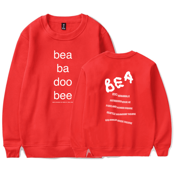 Beabadoobee Merch Long Sleeve Sweatshirt Bea Black Tour Hoodie Crewneck Streetwear For Fans Women Mens Top Clothing