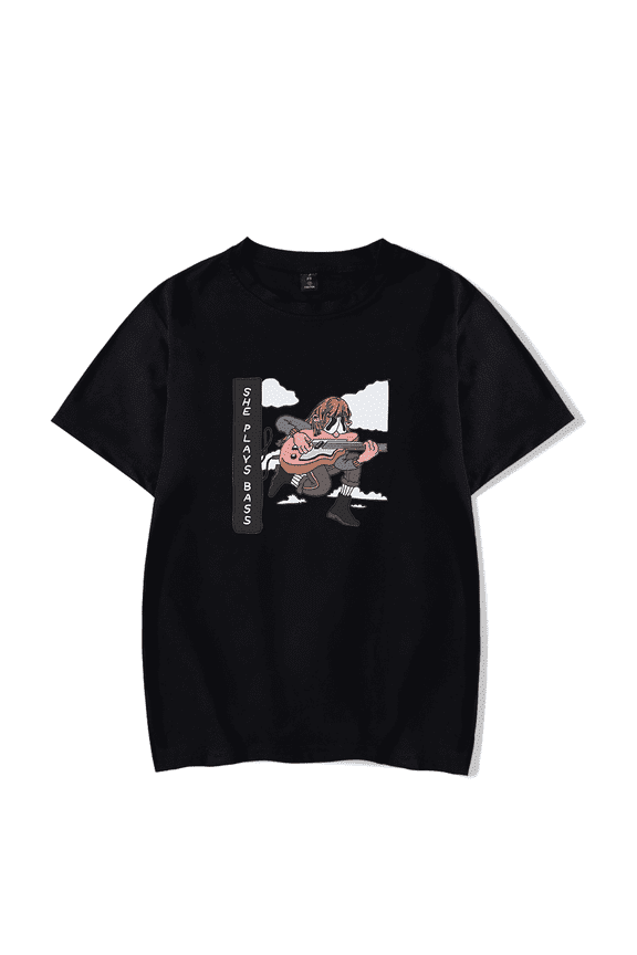 Beabadoobee Merch T-Shirt She Plays Bass Short Sleeve Summer T Shirts Men Women Streetwear Top Tees