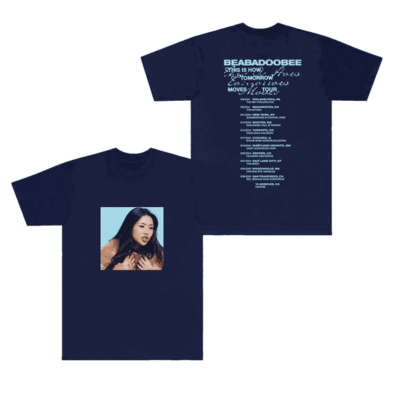 Beabadoobee Tour Merch T-Shirt - Soft Cotton Short Sleeve Men Women,L,Navy