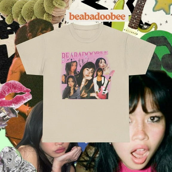 Beabadoobee Vintage 90s Graphic Tee Pop Music Artist Merch Aesthetic Cute Shirt,Sand Color,Size L