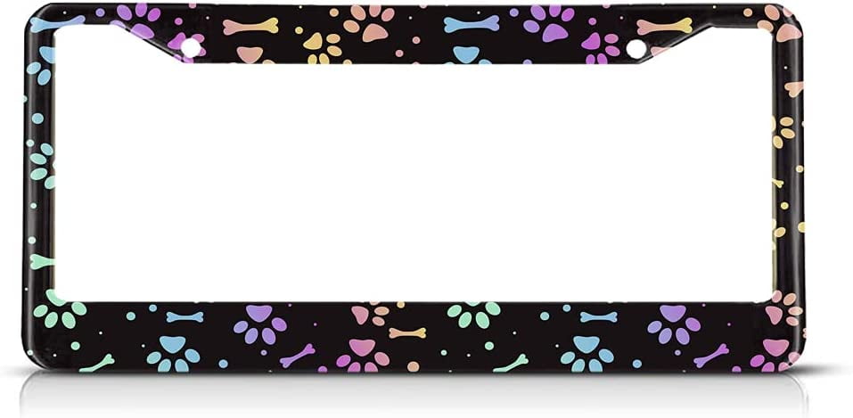 Dog License Plate Frames – 2 Pack, Stainless Steel, 12.2x6.2", Funny Car Decoration - View #3