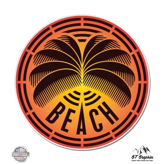 Beach - 12" Vinyl Sticker Waterproof Decal