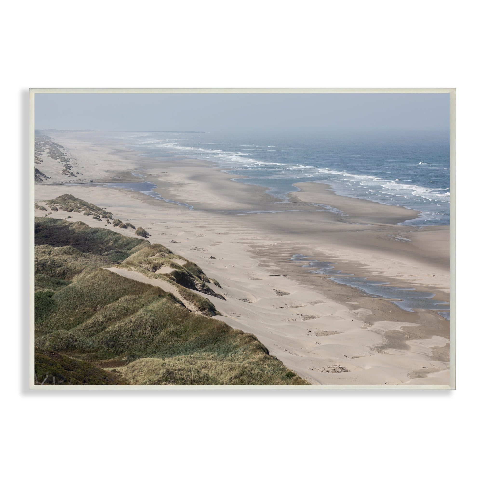 Stupell Industries Sandy Dunes Beach Ariel View Hazy Sky,13 x 19,Designed by Aaron Matheson