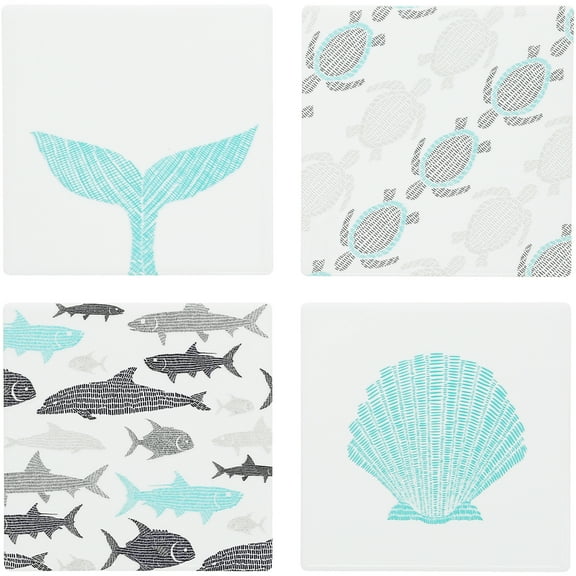 Pavilion Gift Company - Beach - 4" Ceramic Coasters
(Set of 4)