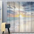 thumbnail image 1 of Beach 72Wx72H Shower Curtain Ocean Landscape Nautical Bathroom Curtain Set Coastal Sunrise Scenic Sea Wave Sky Sunset Bath Curtain Cloth Fabric Bathroom Accessories Decor with 12 Hooks, 1 of 6