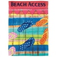 thumbnail image 1 of Beach Access Blue Pink Flip Flop 8 x 18.3 Large Polyester Outdoor Hanging Garden Flag, 1 of 1